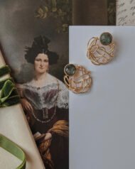 Selina Labradorite Earrings - Modern 18K Gold-Plated Design - Image 7