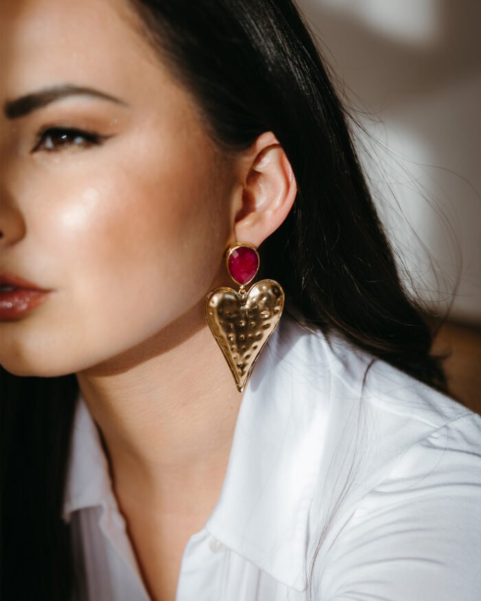 Heartbeat Radiance Earrings – Bold, Chic & Full of Love - Image 6