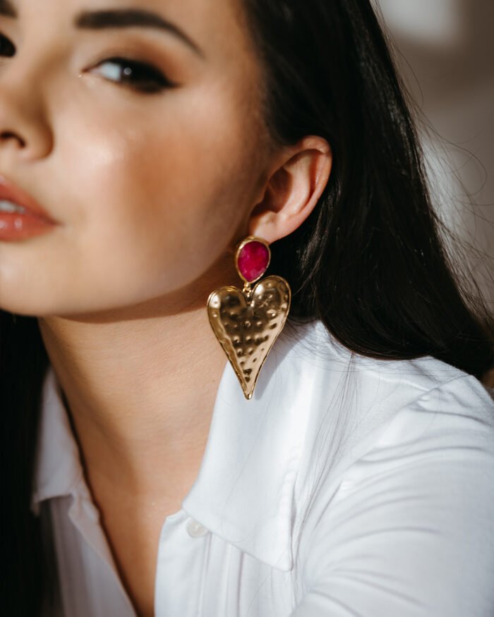 Heartbeat Radiance Earrings – Bold, Chic & Full of Love - Image 7