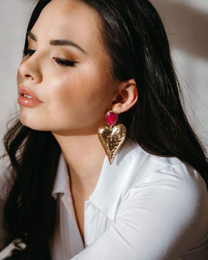 Heartbeat Radiance Earrings – Bold, Chic & Full of Love - Image 8