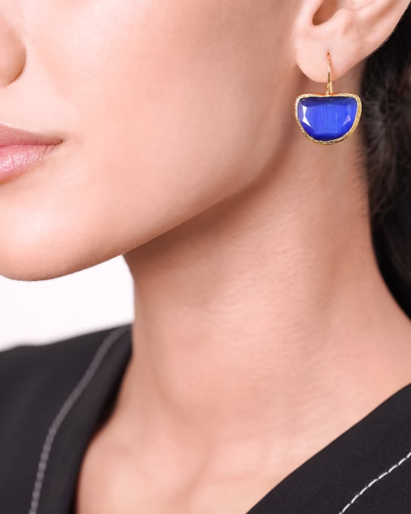 Ocean Bliss Blue Quartz Drop Earrings - Image 3