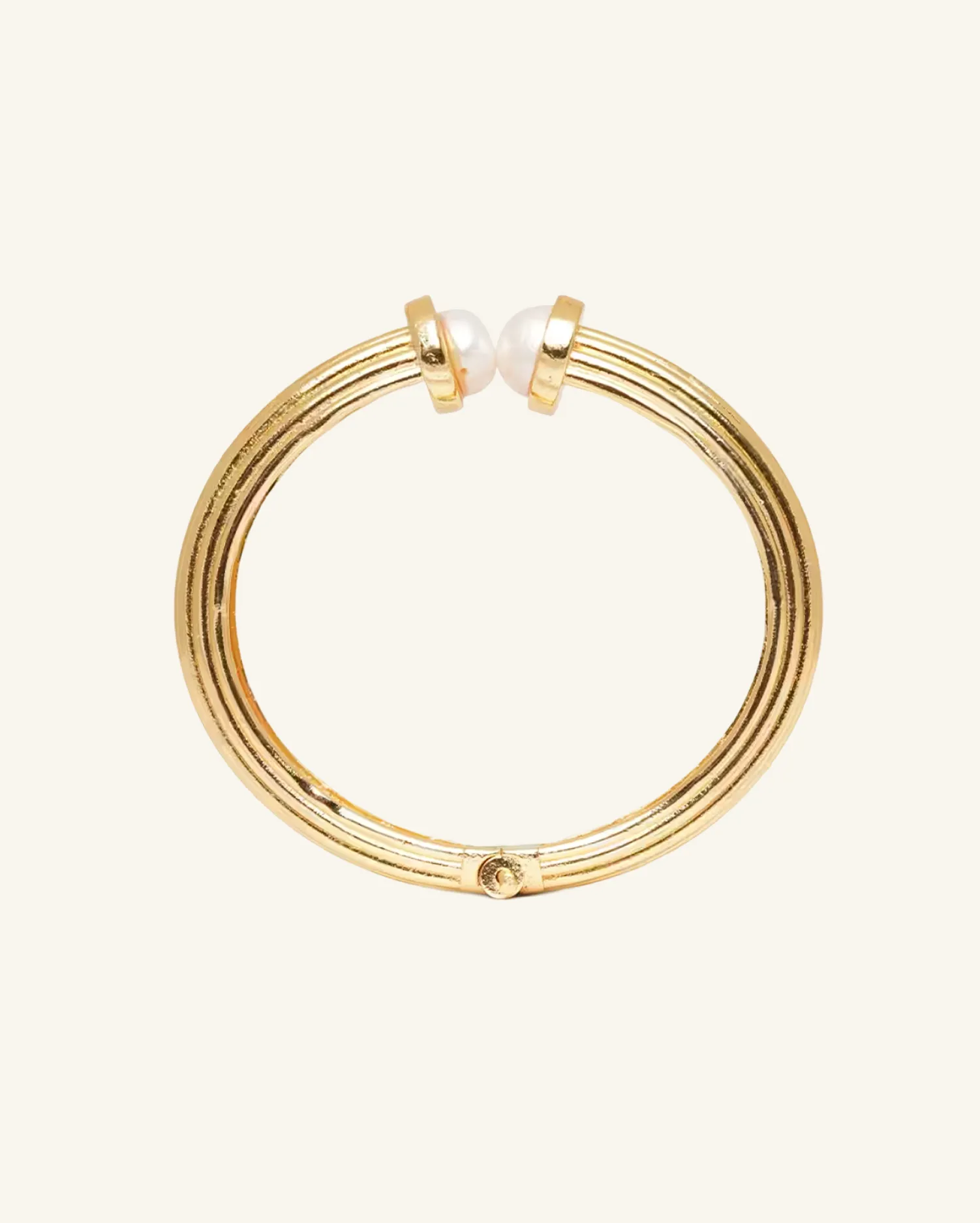 Opulent Pearl Duo Hinged Cuff Bracelet Opulent Pearl Duo Hinged Cuff Bracelet - Image 1